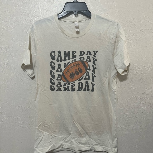Tan/ Beige Football Game Day Shirt #60 Size Medium‎ - Picture 1 of 4